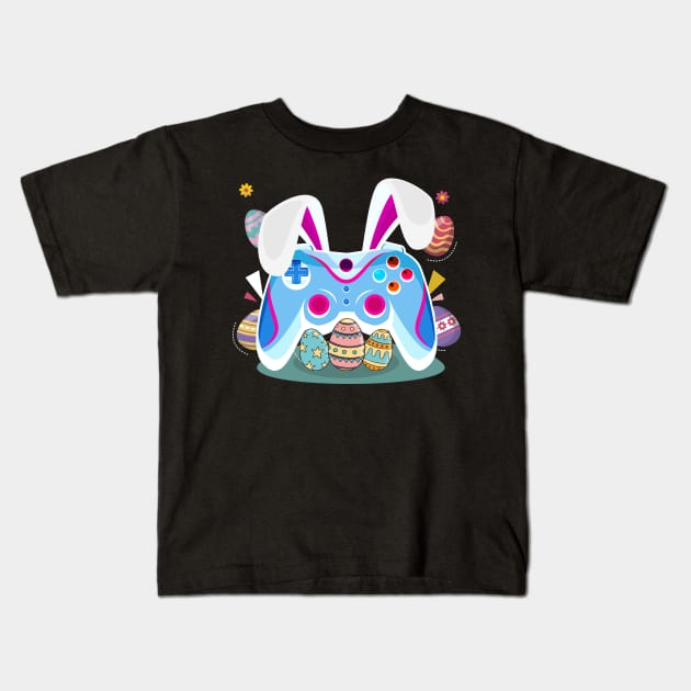 Funny Easter Gamer Video Game Gaming Kids T-Shirt by TheBeardComic